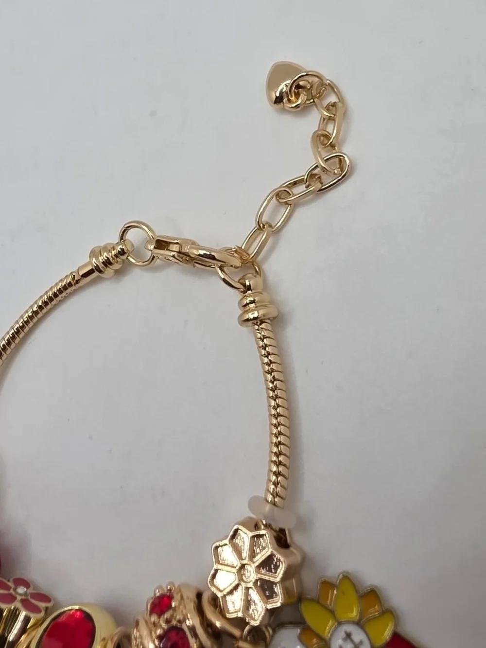 Gold-Tone Thanksgiving Charm Bracelet - Orange Pumpkin & Fox
